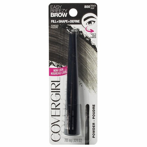 Covergirl 이지 브리지 브로우 필 + 셰이프 + 디파인 700mg, 800 Black, 1개