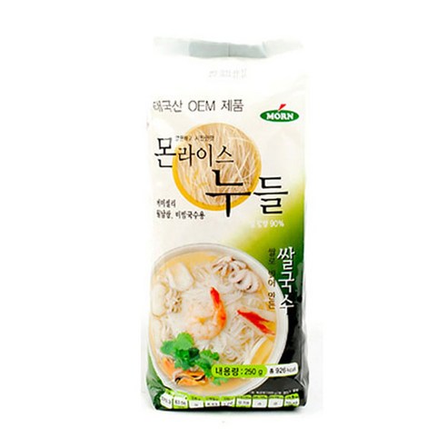 몬 라이스누들 비빔국수용, 250g, 3개