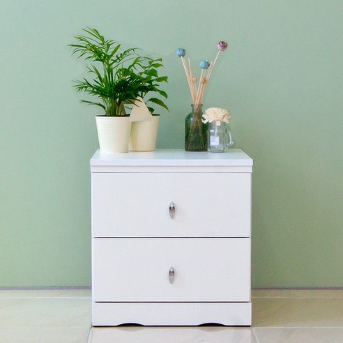 리더스퍼니처 400 2~5단 서랍장(열쇠), 화이트, 2단