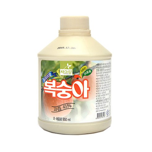 차그림 복숭아주스 850ml 복숭아 과일 농축액 주스, 1개
