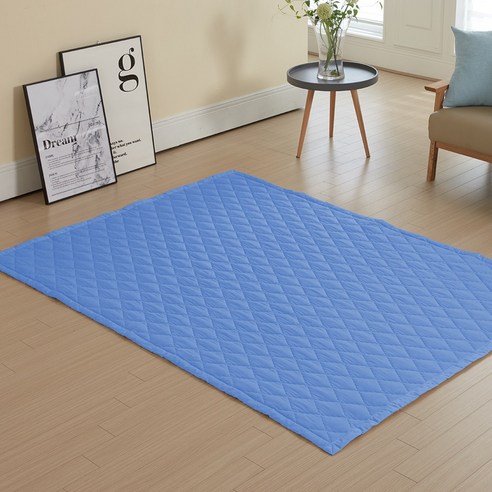 광목 순면 내츄럴 침대패드, 마린블루 쿨매트/패드