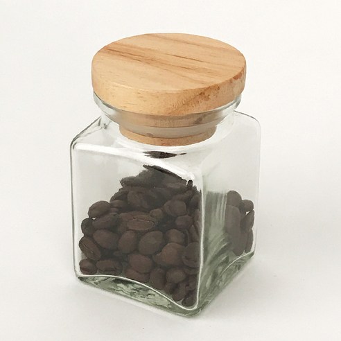[MIR] 유리병_허브사각(나무)코르크150ml, 1개, 150ml