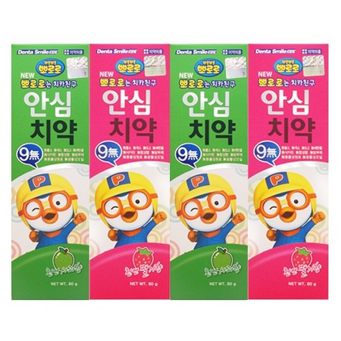 뽀로로 안심 치약, 80g, 4개