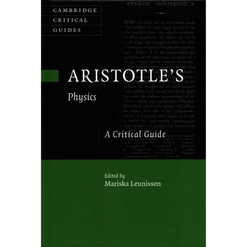 Aristotle''s Physics: A Critical Guide Hardcover, Cambridge University Press
