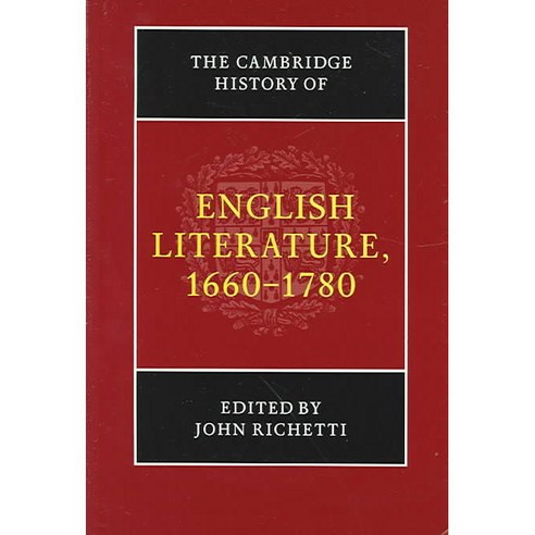 The Cambridge History of English Literature 1660 1780 Hardcover, Cambridge University Press