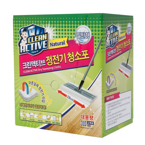 [OKㅣ강추] 크린액티브 대용량 정전기 청소포 일반형 310p [OKNOWㅣ추천상품]