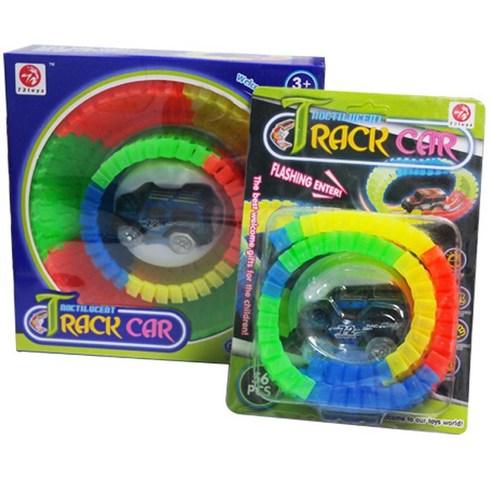 희알랑 야광레일트랙카 파워트랙카 미니카 레일기차 RC완구, 트랙카-80PCS, 1개