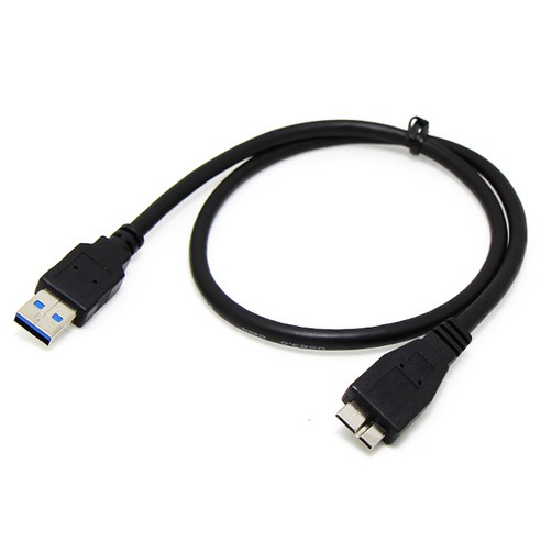 케이블마트 USB 3.0 Micro B 외장하드케이블 데이터 연결선 다양한 길이, 1개, 30cm