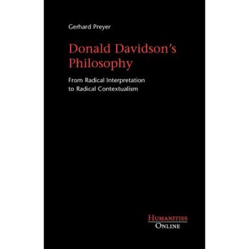 Donald Davidson''s Philosophy Paperback, Humanities Online