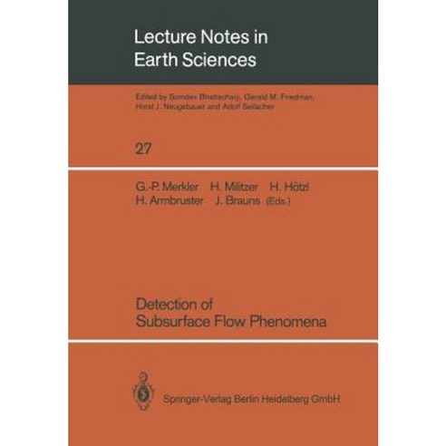 Detection of Subsurface Flow Phenomena Paperback, Springer