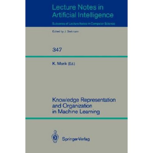 Knowledge Representation and Organization in Machine Learning Paperback, Springer