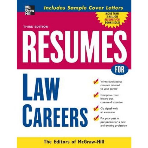 Resumes for Law Careers Paperback, McGraw-Hill Education