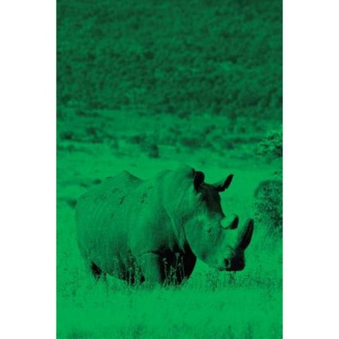 Alive! White Rhino - Green Duotone - Photo Art Notebooks (6 X 9 Series) Paperback, Blurb