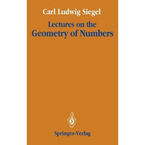 Lectures on the Geometry of Numbers Hardcover, Springer