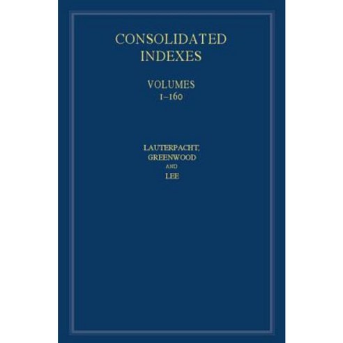 International Law Reports Consolidated Index 3 Volume Hardback Set: Volumes 1-160 Hardcover, Cambridge University Press