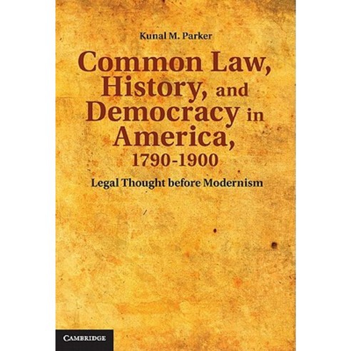 Common Law History and Democracy in America 1790-1900: Legal Thought Before Modernism Hardcover, Cambridge University Press