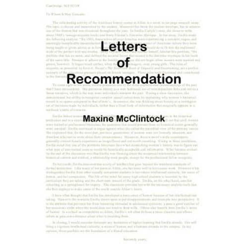 Letters of Recommendation Paperback, Collaboratory for Liberal Learning