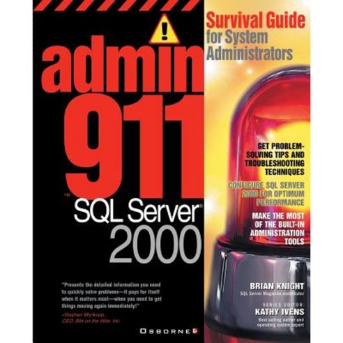 Admin911 SQL Server 2000: A Survival Guide for System Administrators (2000) Paperback, McGraw-Hill Companies