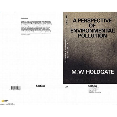 A Perspective of Environmental Pollution, Cambridge University Press