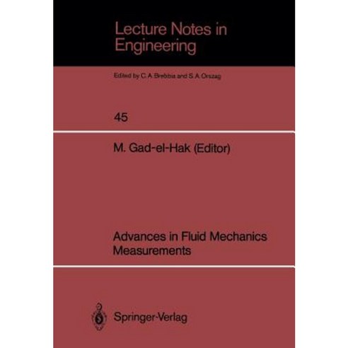 Advances in Fluid Mechanics Measurements Paperback, Springer