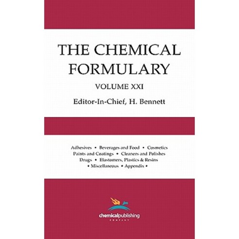 The Chemical Formulary Volume 21 Hardcover, Chemical Publishing Company