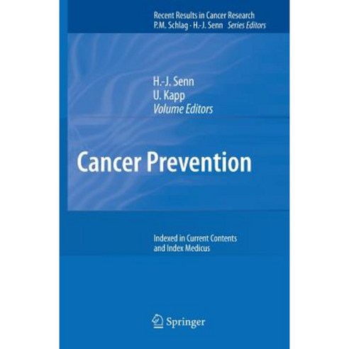 Cancer Prevention Hardcover, Springer