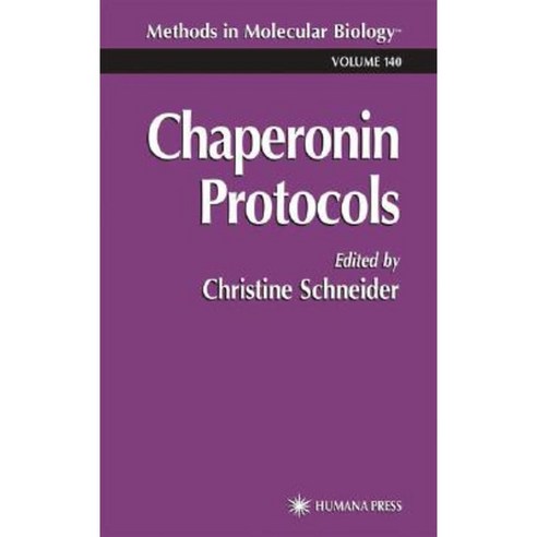 Chaperonin Protocols Hardcover, Humana Press