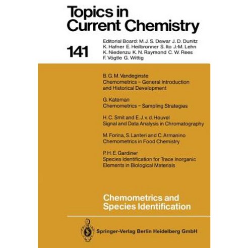 Chemometrics and Species Identification Paperback, Springer