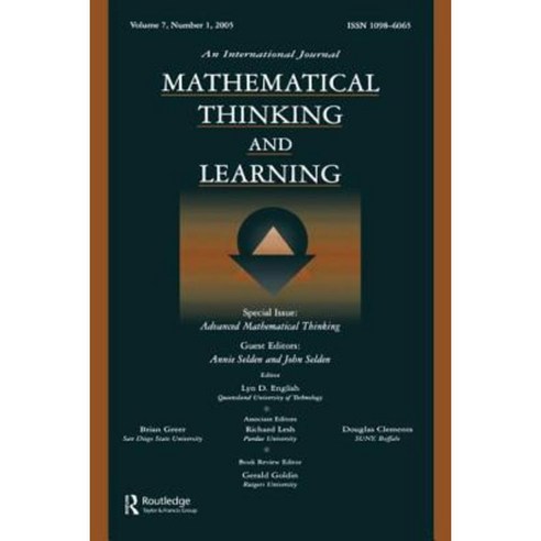 Advanced Mathematical Thinking: A Special Issue of Mathematical Thinking and Learning Paperback, Routledge