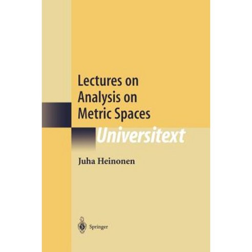 Lectures on Analysis on Metric Spaces Paperback, Springer