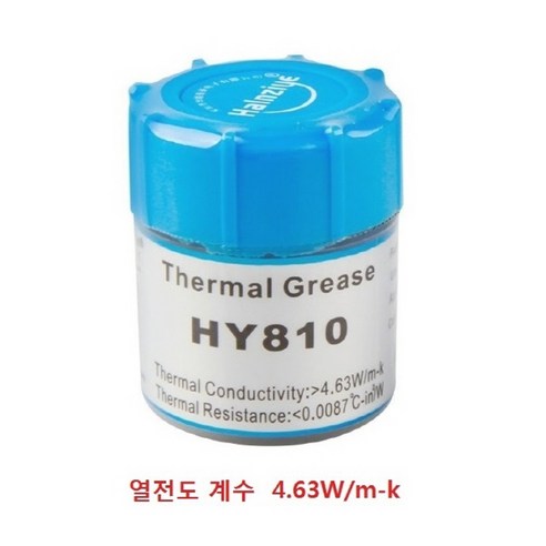 HY810 써멀 구리스 4.63W m-k 10g cpu 쿨러, 1개