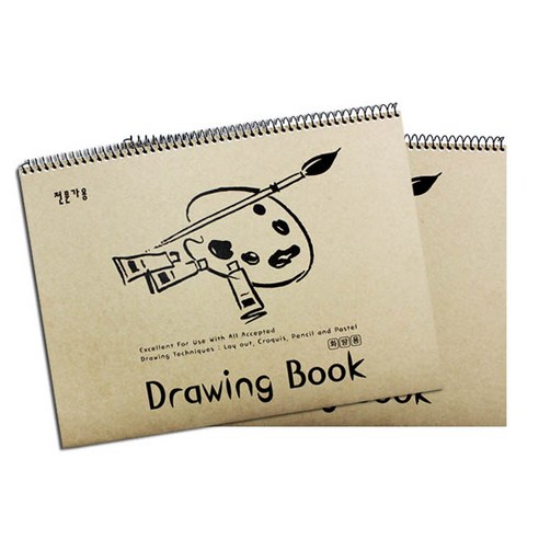 문구조아 전문가용 스케치북 크로키북 미술 드로잉, 1권, $R6H_2000 8절 3단 스케치북
