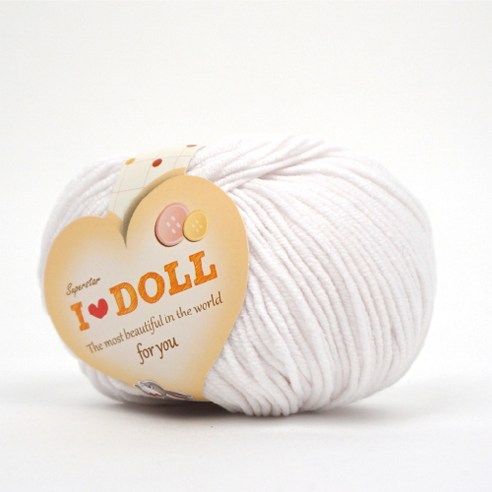 [슬로우플로우] 아이돌 IDOLL 45g 낱개 뜨개실, 49 화이트, 1개