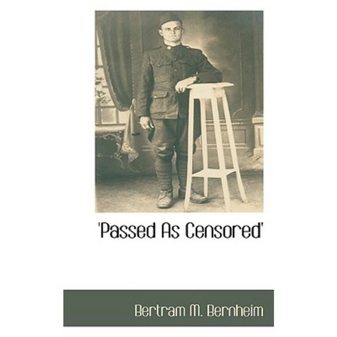 ''Passed as Censored'' Hardcover, BCR (Bibliographical Center for Research)
