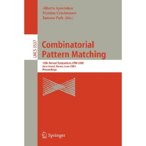 Combinatorial Pattern Matching: 13th Annual Symposium CPM 2002 Fukuoka Japan July 3-5 2002 Proceedings Paperback, Springer