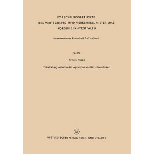 Entwicklungsarbeiten Im Apparatebau Fur Laboratorien Paperback, Vs Verlag Fur Sozialwissenschaften