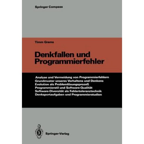 Denkfallen Und Programmierfehler Paperback, Springer