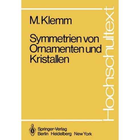 Symmetrien Von Ornamenten Und Kristallen Paperback, Springer