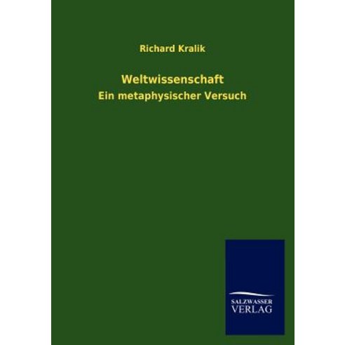 Weltwissenschaft Paperback, Salzwasser-Verlag Gmbh