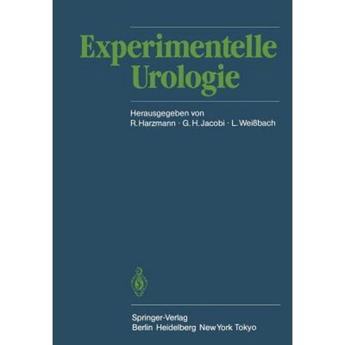 Experimentelle Urologie Paperback, Springer