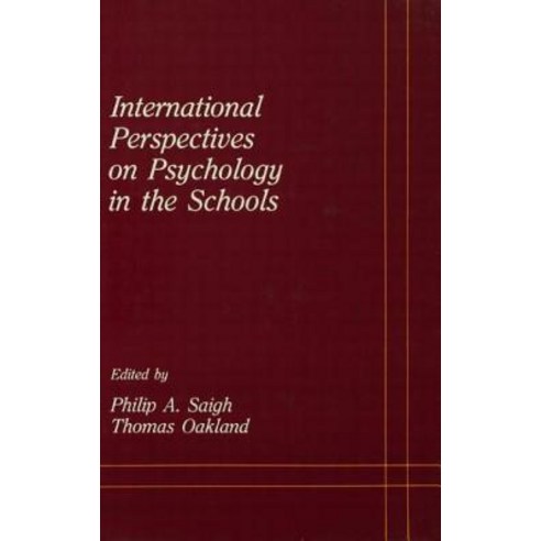 International Perspectives on Psychology in the Schools Hardcover, Routledge