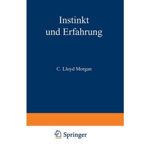 Instinkt Und Erfahrung Paperback, Springer