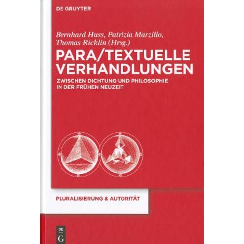 Para/Textuelle Verhandlungen Zwischen Dichtung Und Philosophie In der Fruhen Neuzeit Hardcover, Walter de Gruyter