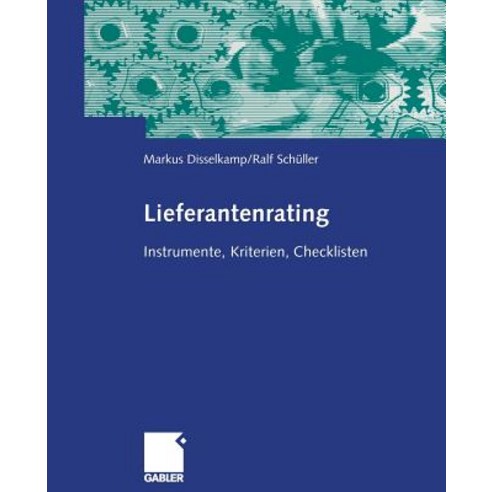 Lieferantenrating Paperback, Gabler Verlag
