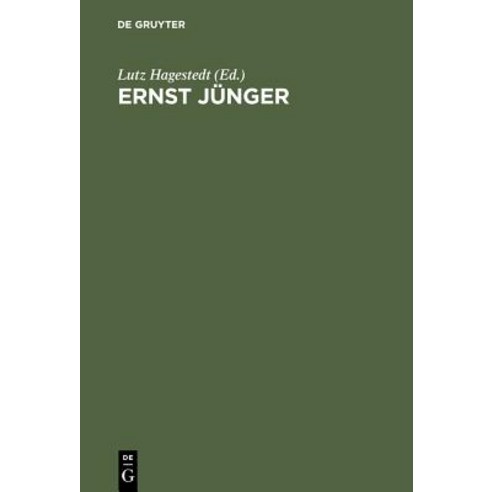 Ernst Junger Hardcover, de Gruyter