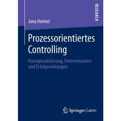 Prozessorientiertes Controlling: Konzeptualisierung Determinanten Und Erfolgswirkungen Paperback, Springer Gabler