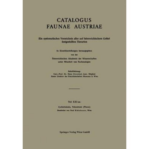 Cyclostomata Teleostomi (Pisces) Paperback, Springer
