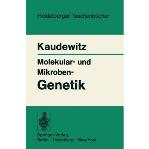 Molekular- Und Mikroben-Genetik Paperback, Springer