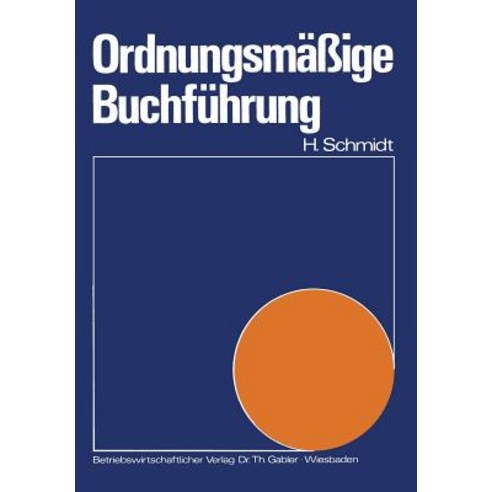 Ordnungsmassige Buchfuhrung Paperback, Gabler Verlag