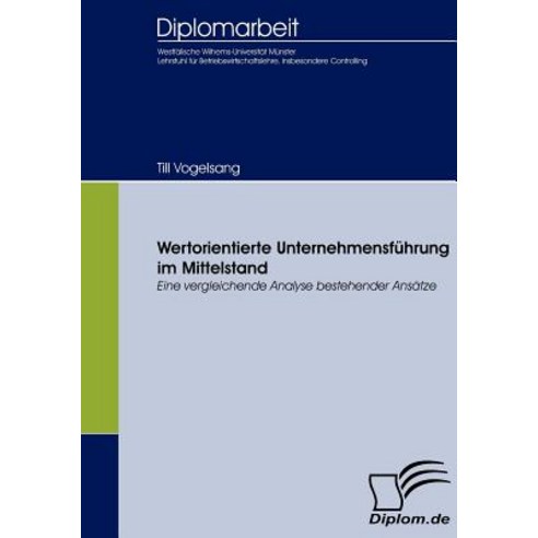 Wertorientierte Unternehmensfuhrung Im Mittelstand Paperback, Diplomica Verlag Gmbh
